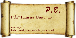 Pölczman Beatrix névjegykártya